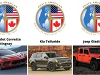 Winners of the 2020 North American Car, Utility and Truck of the Year: Chevrolet Corvette, Kia Telluride, Jeep Gladiator