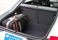 inside the Audi trunk